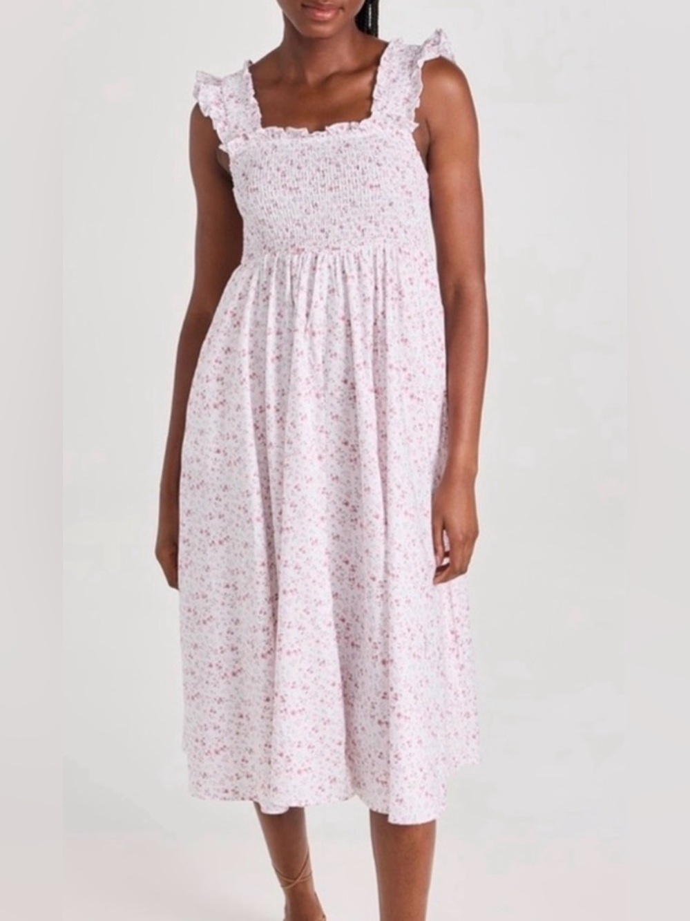 Petite Plume Women's Twill Margaux Dress Dorset Cotton Ditsy Floral S - Picture 2 of 15